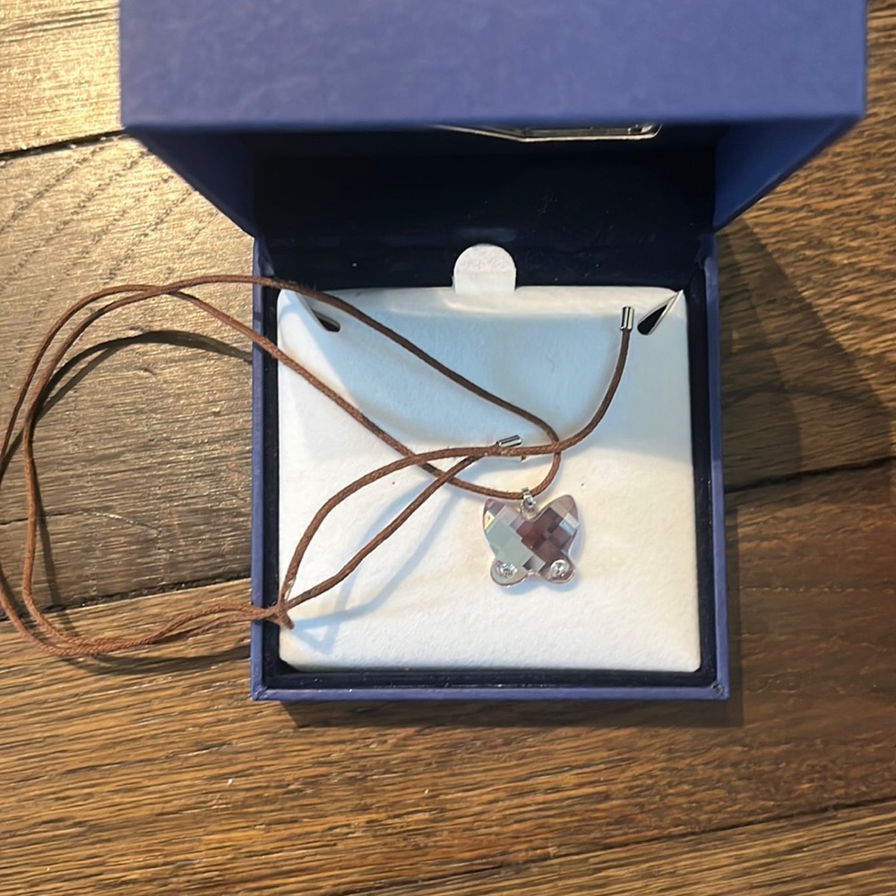 Swarovski Necklace Pink Butterfly Pendant 0658907